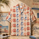 Vintage Travel Ticket Collage 2026 Hawaiian Shirt for Summer Vacation