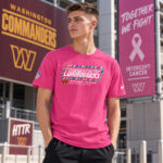 Washington Commanders 2026 Crucial Catch Graphic Pink Shirt for Football Fans