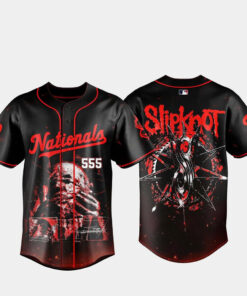 Washington Nationals x Slipknot Stadium Tour 2027 Graphic Baseball Jersey for Baseball and Slipknot Fans