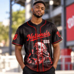 Washington Nationals x Slipknot Stadium Tour 2027 Graphic Baseball Jersey for Baseball and Slipknot Fans