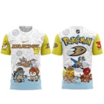 Anaheim Ducks x Pokémon Night 2026 Graphic Shirt for Hockey and Pokémon Fans