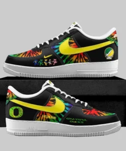 Custom Name Oregon Ducks x Grateful Dead 2026 Shoes Sneakers for College Football and Grateful Dead Fans
