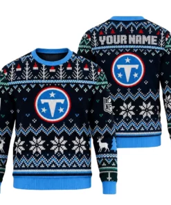 Custom Name Tennessee Titans National Football League 2026 Ugly Christmas Sweater