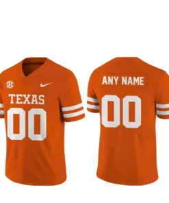 Custom Name and Number Texas Longhorns Gameday Burnt Orange Graphic Football Jersey for College Football Fans