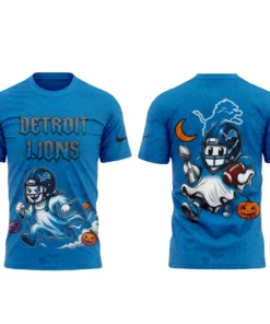 Detroit Lions x Halloween Night 2026 Navy Graphic Shirt for Football Fans