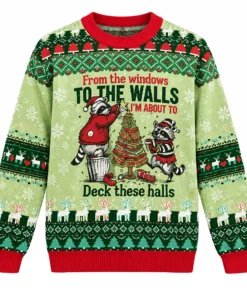 From The Windows To The Walls Deck These Halls Christmas 2026 Ugly Sweater