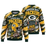 Green Bay Packers 2026 Go Pack Go Ugly Christmas Sweater