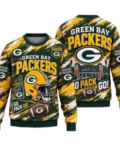 Green Bay Packers 2026 Go Pack Go Ugly Christmas Sweater