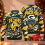Green Bay Packers 2026 Go Pack Go Ugly Christmas Sweater