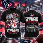Houston Texans 25 Seasons of Texans Football Forever H-Town Graphic Shirt for Football Fans