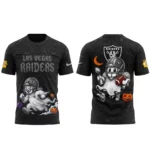 Las Vegas Raiders x Halloween Night 2026 Navy Graphic Shirt for Football Fans
