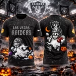 Las Vegas Raiders x Halloween Night 2026 Navy Graphic Shirt for Football Fans