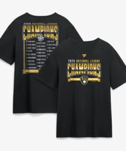 Milwaukee Brewers Black 2026 National League Champions Roster Shirt