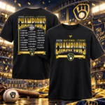 Milwaukee Brewers Black 2026 National League Champions Roster Shirt