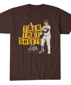 San Diego Padres Gavin Sheets Talk That Sheets Graphic Shirt for Baseball Fans