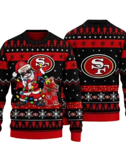San Francisco 49ers Santa Claus Ugly Christmas Sweater