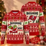 Tampa Bay Buccaneers Grinch Merry Kiss My Ass Ugly Christmas Sweater
