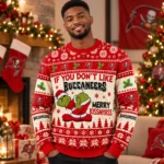 Tampa Bay Buccaneers Grinch Merry Kiss My Ass Ugly Christmas Sweater